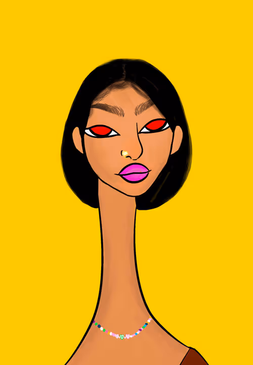 Long Neckie Lady #3291