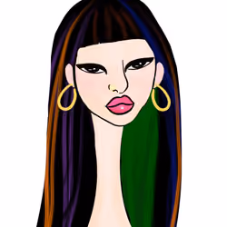 Long Neckie Lady #1620