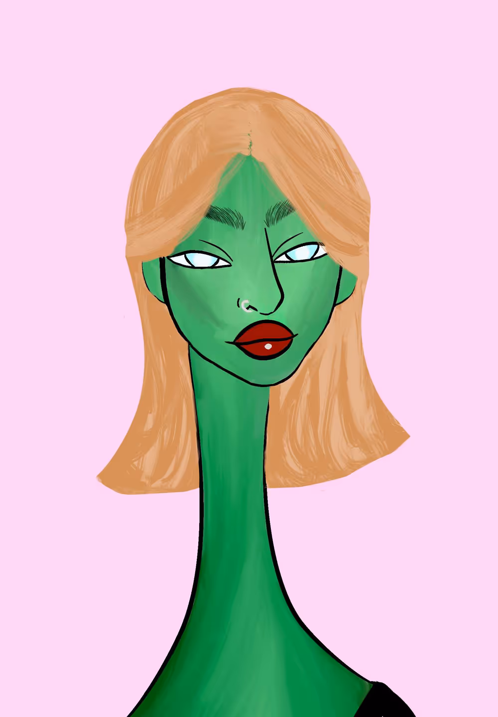 Long Neckie Lady #3304