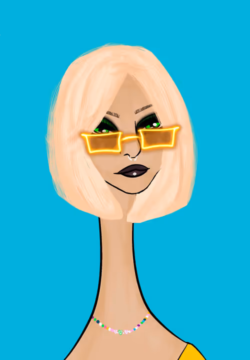 Long Neckie Lady #3320