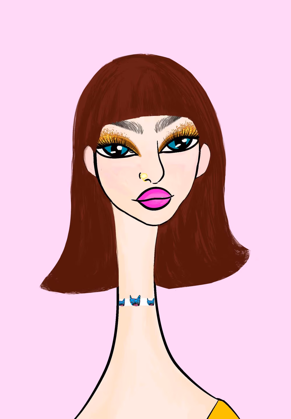 Long Neckie Lady #3323