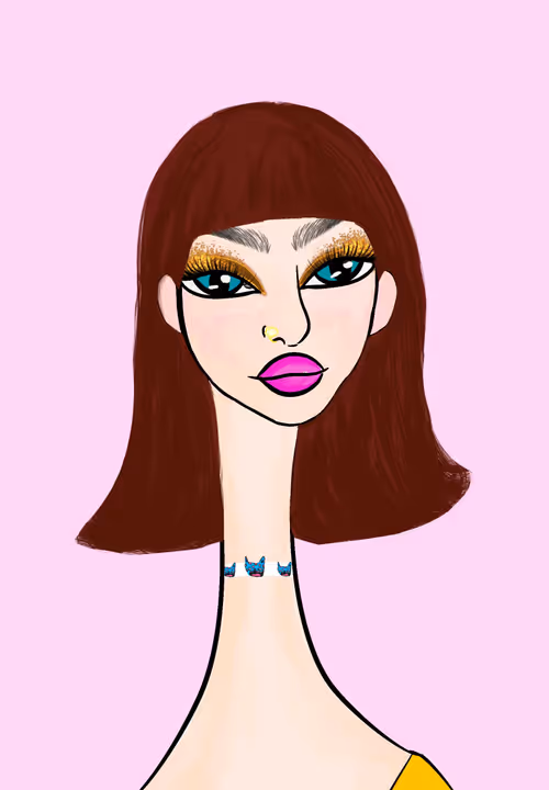Long Neckie Lady #3323