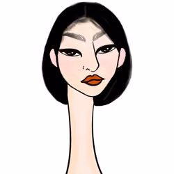 Long Neckie Lady #1397