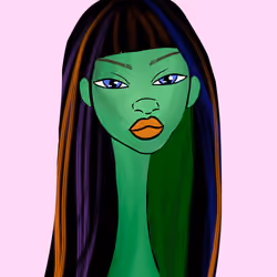 Long Neckie Lady #1108
