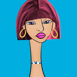 Long Neckie Lady #2070