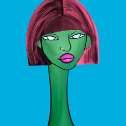 Long Neckie Lady #2974