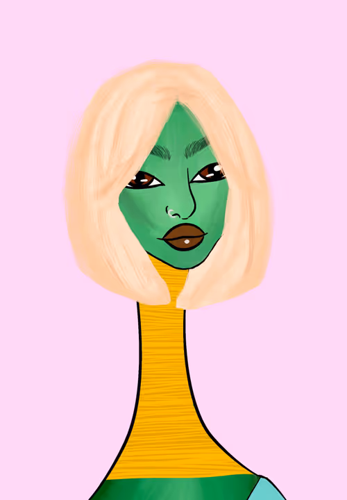 Long Neckie Lady #3330