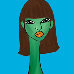 Long Neckie Lady #1719