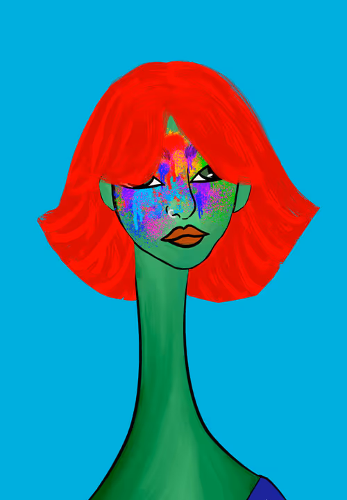 Long Neckie Lady #3298