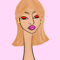 Long Neckie Lady #3125