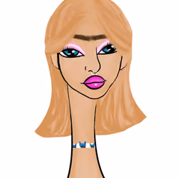 Long Neckie Lady #1454