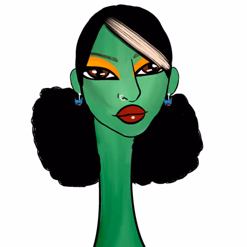 Long Neckie Lady #1075