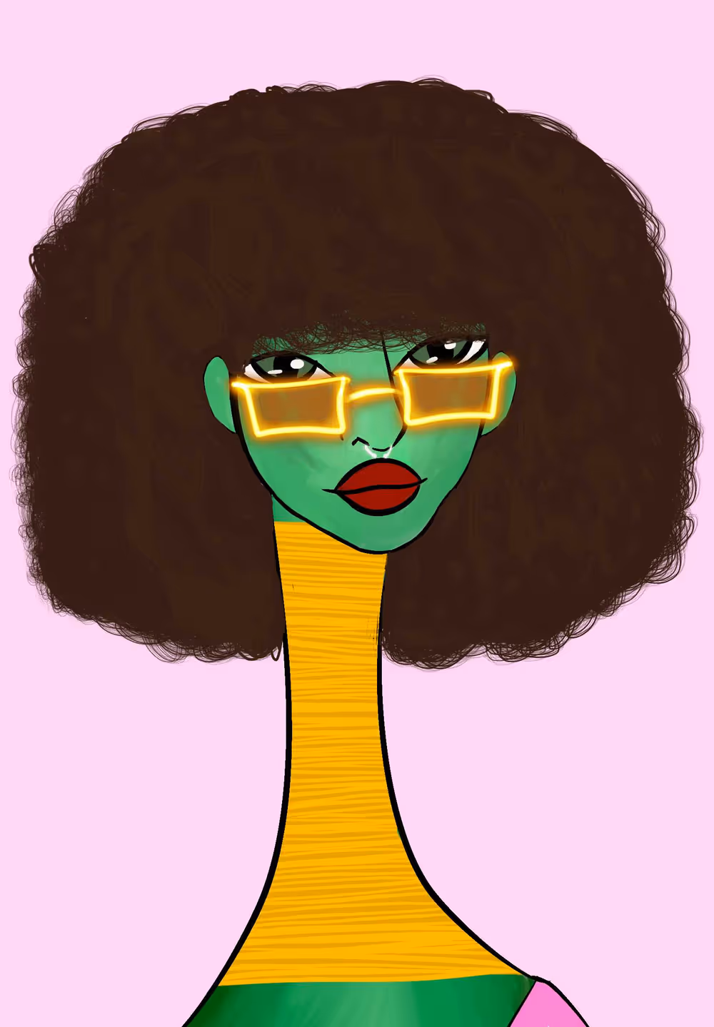 Long Neckie Lady #3315
