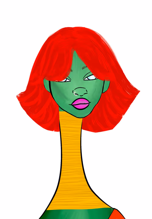 Long Neckie Lady #3306