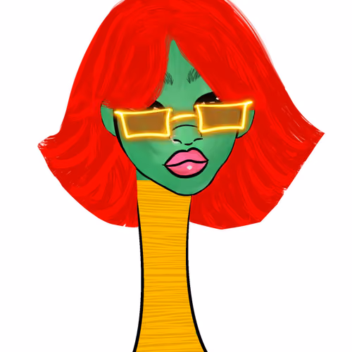 Long Neckie Lady #449