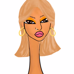 Long Neckie Lady #1432