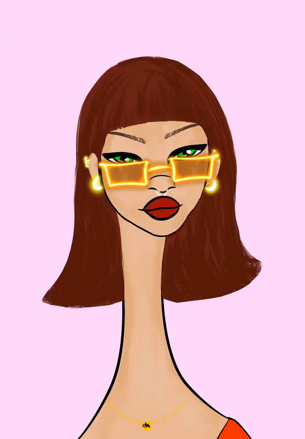 Long Neckie Lady #3332