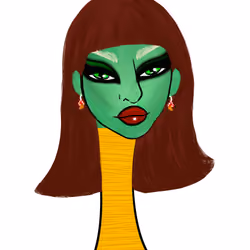 Long Neckie Lady #3225