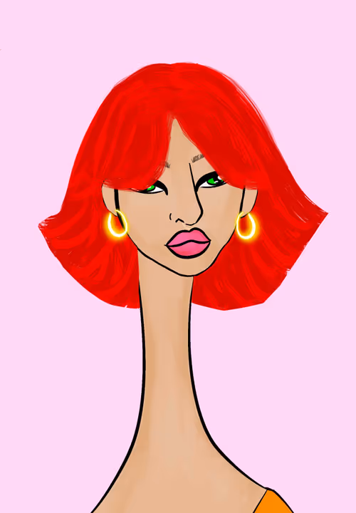 Long Neckie Lady #3311
