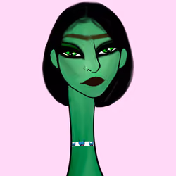 Long Neckie Lady #1786