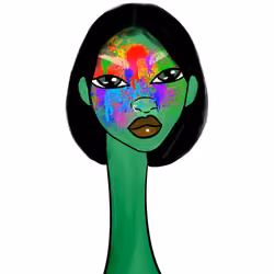 Long Neckie Lady #3043