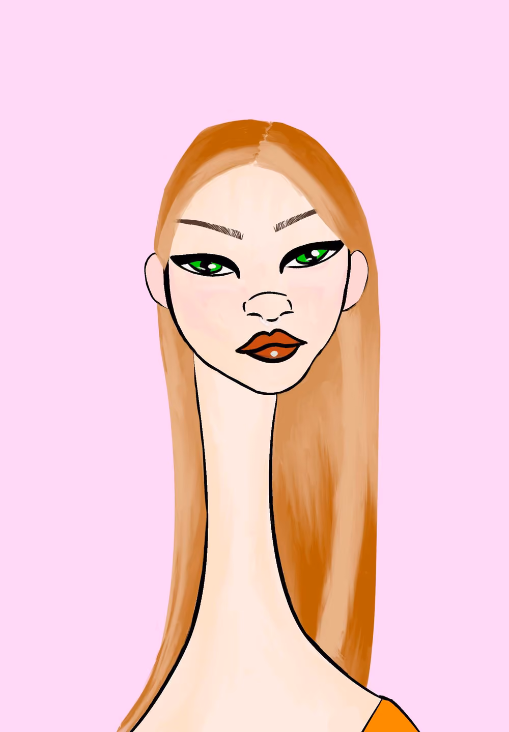 Long Neckie Lady #3305