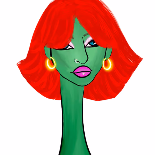 Long Neckie Lady #3239