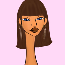Long Neckie Lady #1195