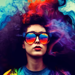 Coloured Crazy Smoke Hair #18