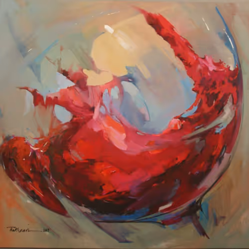 Rumi On Canvas By Rahileh Rokhsari