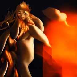 burning woman