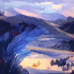 unicorn on mountain top