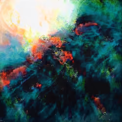a living fire to lighten the darkness, leading out into the expanding universe