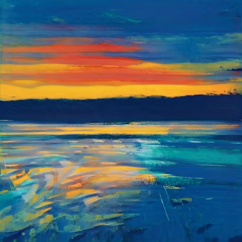 sunset at the lake