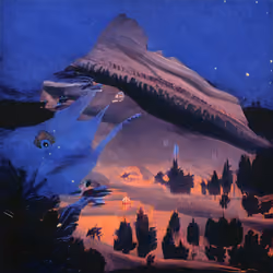 moon over the mountain pass