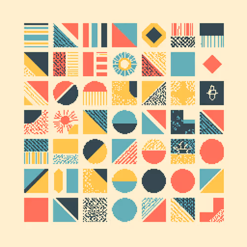 Pixel Art Blocks By Teresa Muller