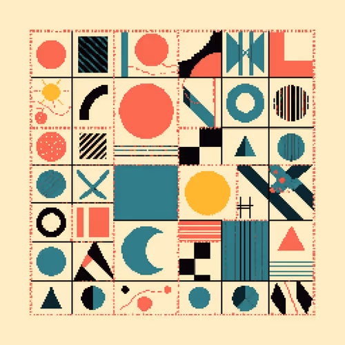 Pixel Art Blocks By Teresa Muller