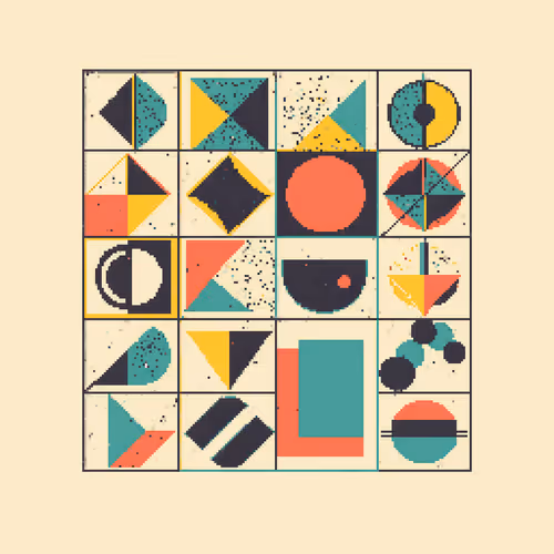 Pixel Art Blocks By Teresa Muller