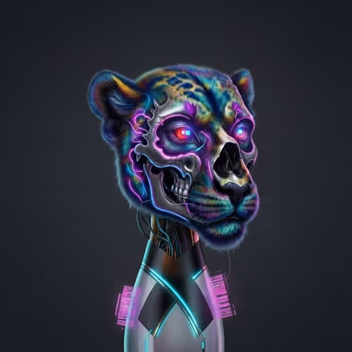  Cyber Neon Panther