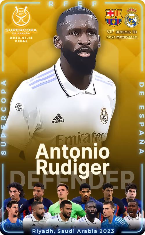 2022-23 SuperCup Of Real Madrid Antonio Rüdiger