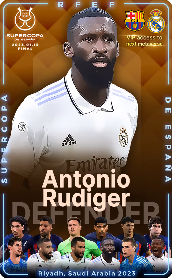2022-23 SuperCup Of Real Madrid Antonio Rüdiger