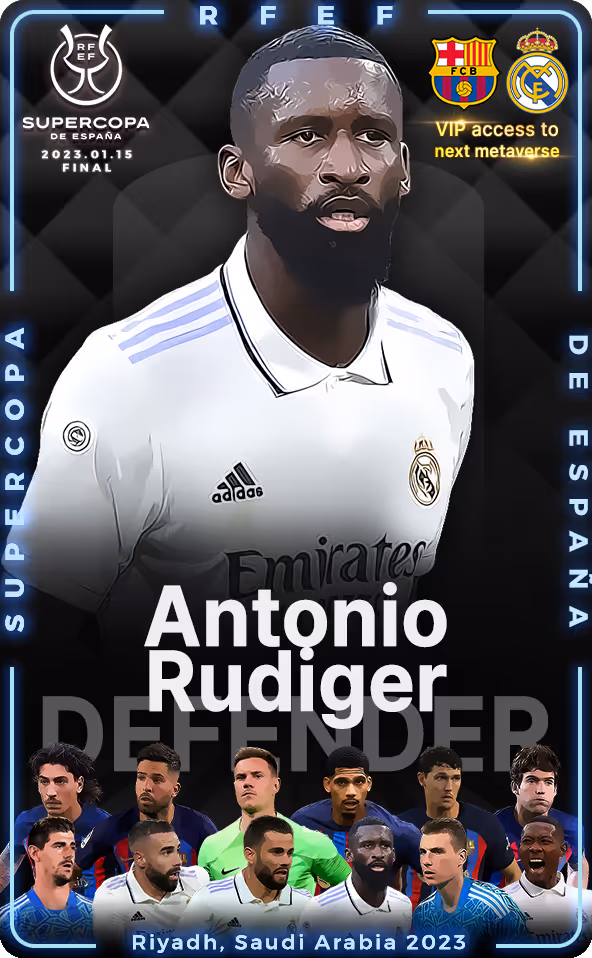 2022-23 SuperCup Of Real Madrid Antonio Rüdiger