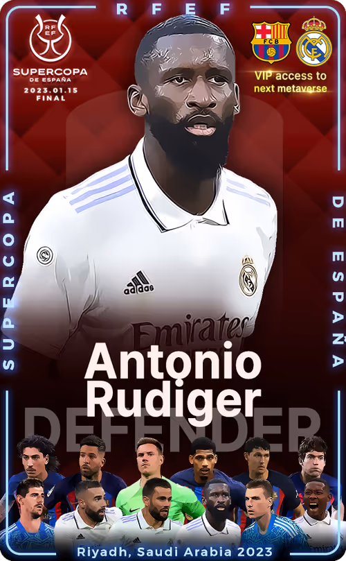 2022-23 SuperCup Of Real Madrid Antonio Rüdiger