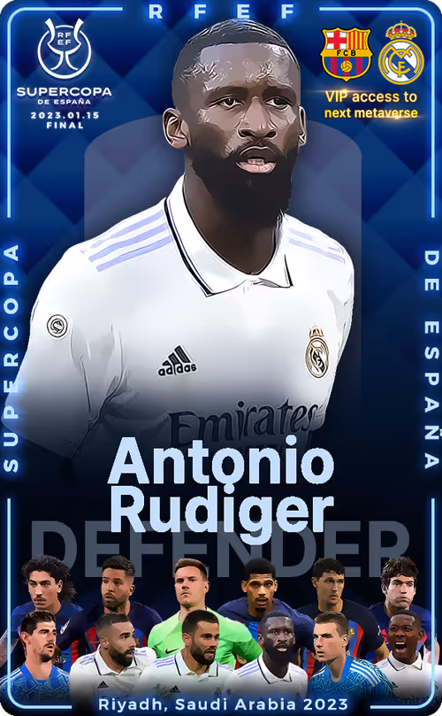 2022-23 SuperCup Of Real Madrid Antonio Rüdiger
