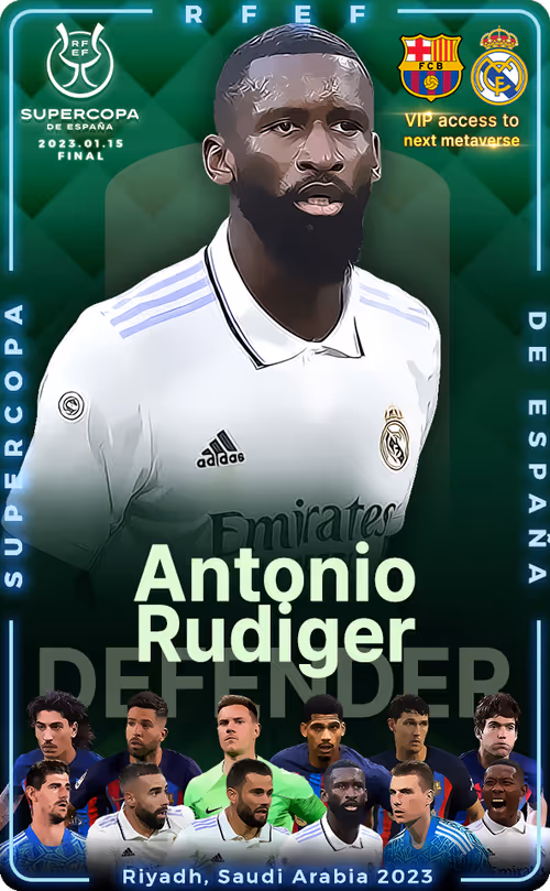 2022-23 SuperCup Of Real Madrid Antonio Rüdiger