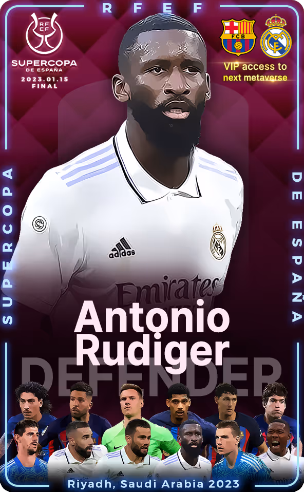 2022-23 SuperCup Of Real Madrid Antonio Rüdiger