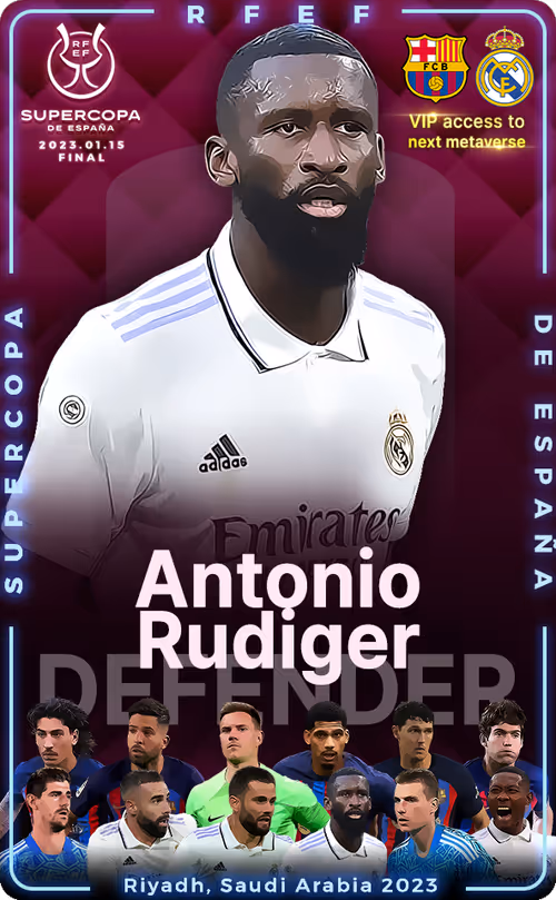 2022-23 SuperCup Of Real Madrid Antonio Rüdiger