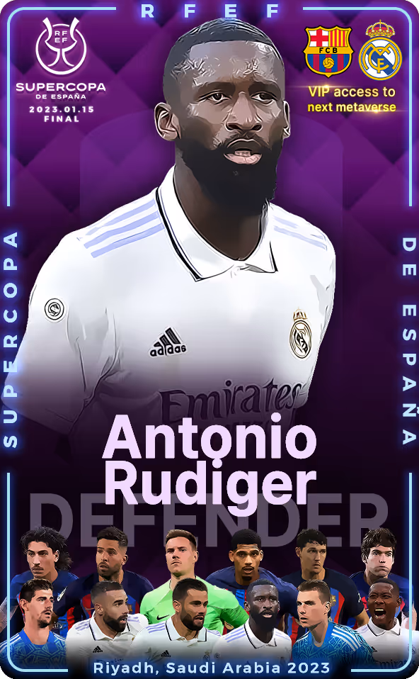 2022-23 SuperCup Of Real Madrid Antonio Rüdiger