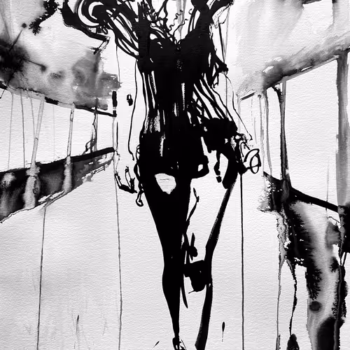 Drones of Suburbia - Analogue Ink Drawings