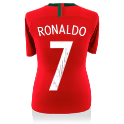 CRISTIANO RONALDO BACK SIGNED PORTUGAL 2018 HOME SHIRT